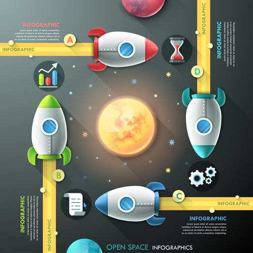 Open space infographic vector template 04 template space open infographic   