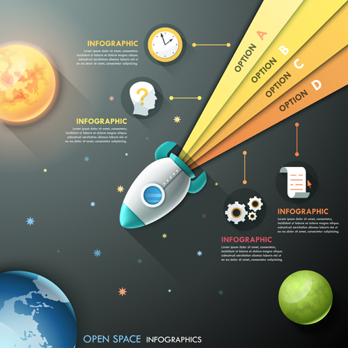 Open space infographic vector template 03 template space open infographic   