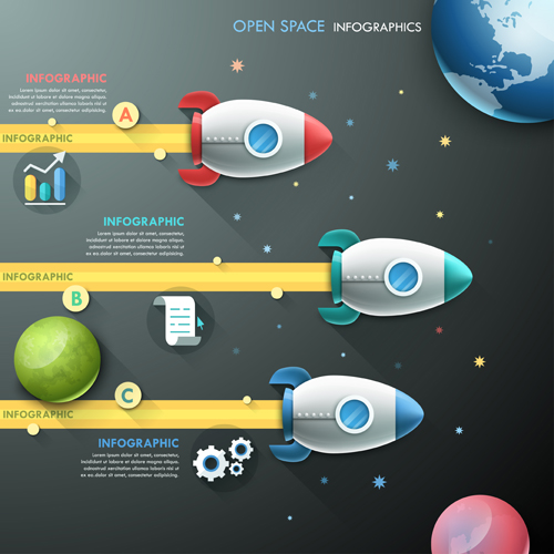 Open space infographic vector template 02 template space open infographic   