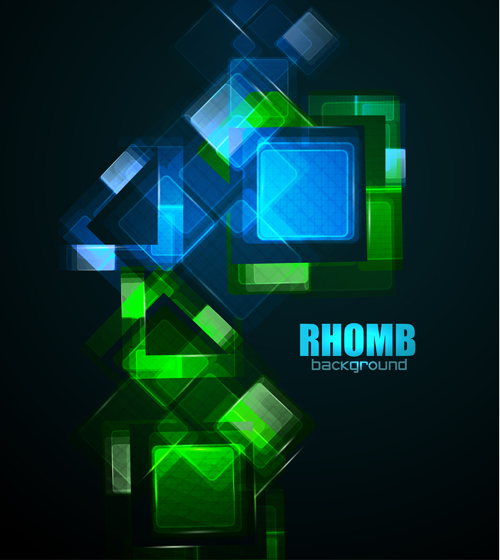 Shining neon rhomb backgrounds vector 08 shining rhomb neon backgrounds   