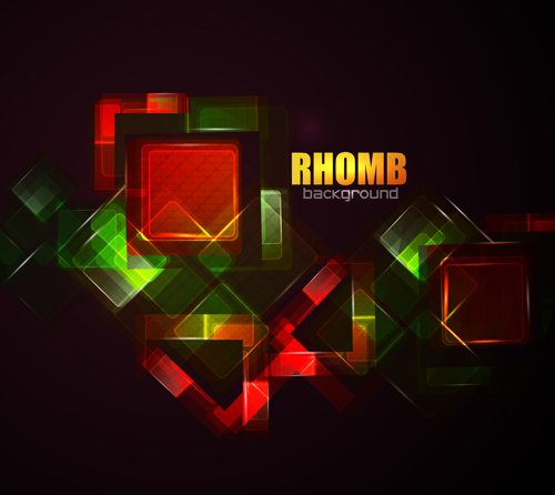 Shining neon rhomb backgrounds vector 07 shining rhomb neon backgrounds   