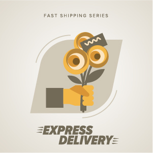 Vintage poster express delivery vector material 12 vintage poster material express delivery   