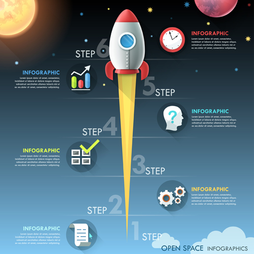 Open space infographic vector template 06 template space open infographic   