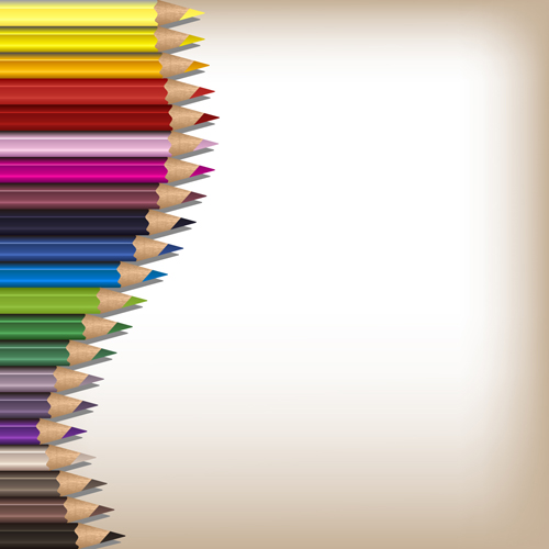 Colorful pencils backgrounds vector set 12 pencils colorful backgrounds   