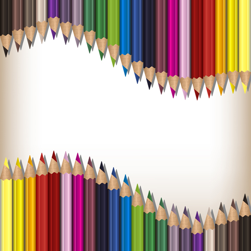 Colorful pencils backgrounds vector set 10 pencils colorful backgrounds   