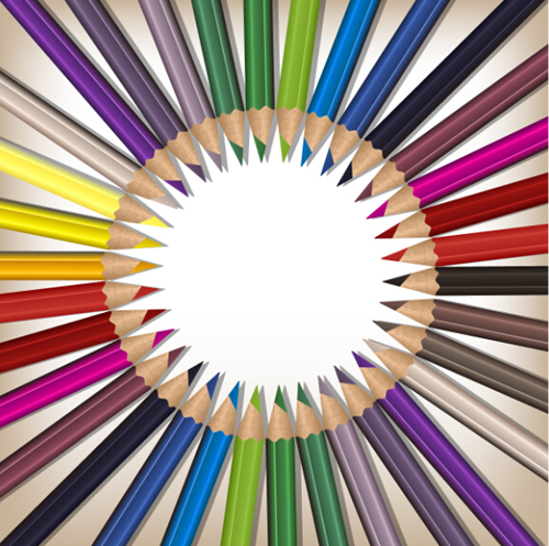 Colorful pencils backgrounds vector set 09 pencils colorful backgrounds   