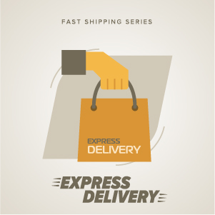 Vintage poster express delivery vector material 06 vintage poster material express delivery   