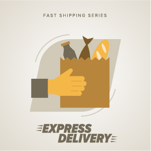 Vintage poster express delivery vector material 04 vintage poster material express delivery   