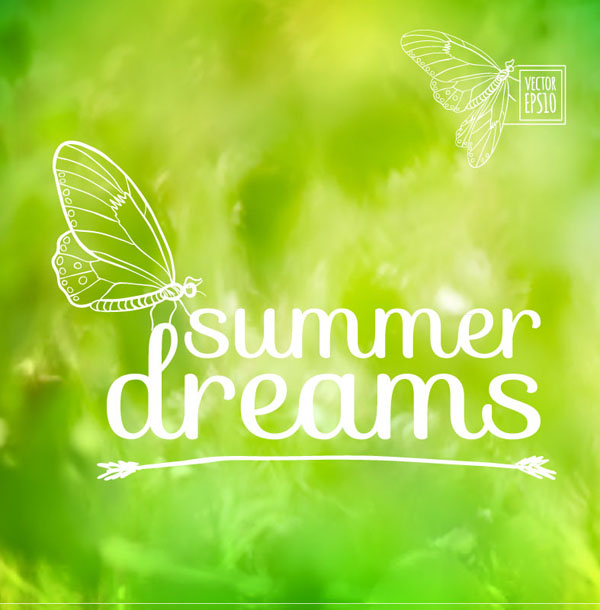 Dreams summer with butterfly background summer dreams butterfly background   