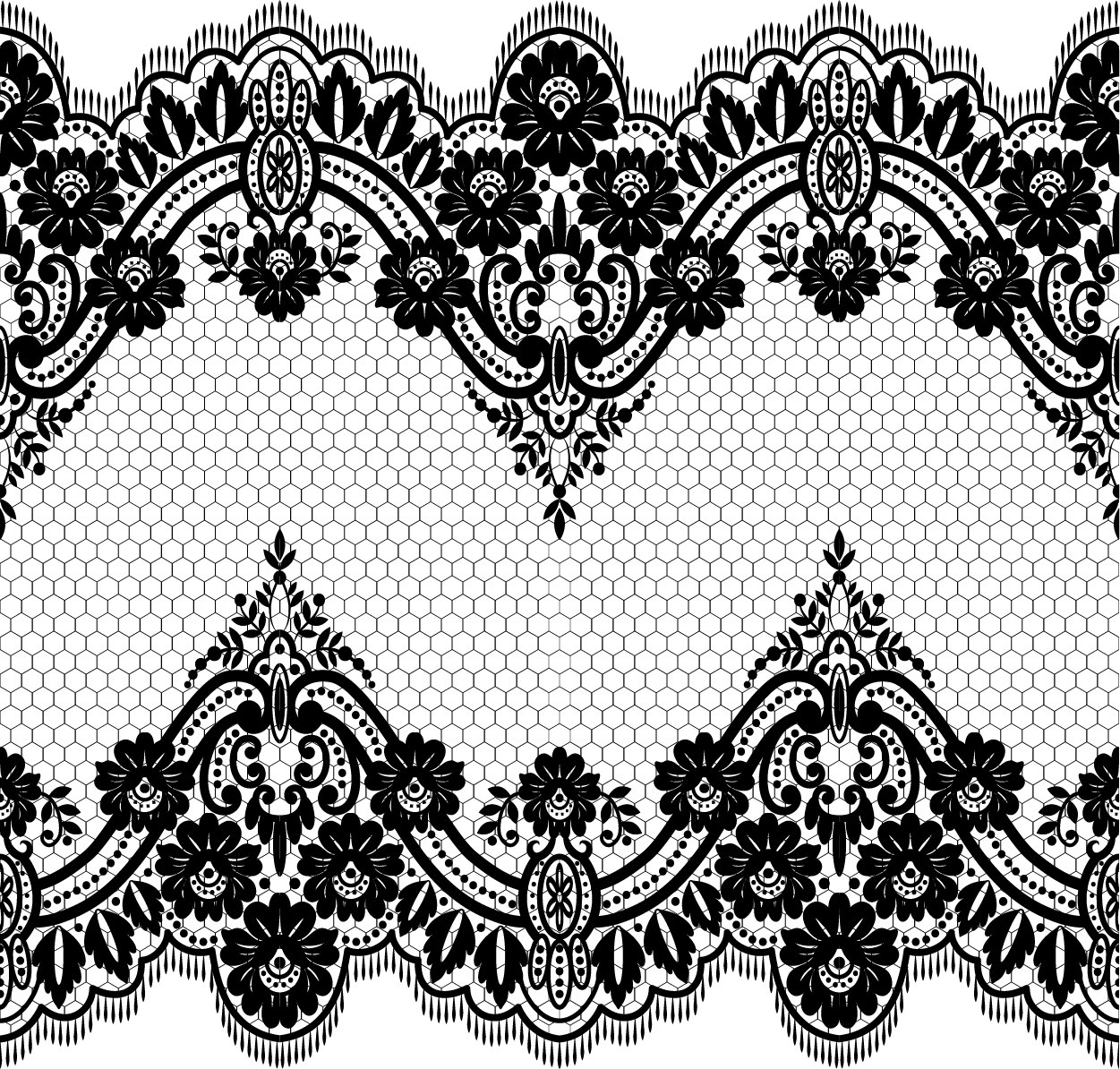 Lace seamless borders vectors set 06 seamless lace borders   