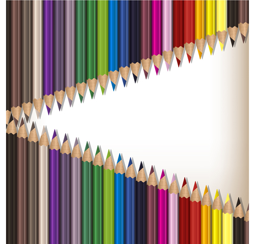 Colorful pencils backgrounds vector set 04 pencils colorful backgrounds   