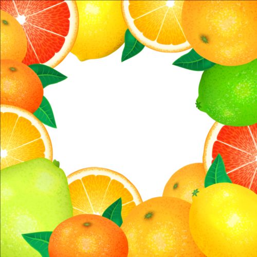 Fruits frame vectors fruits frame   