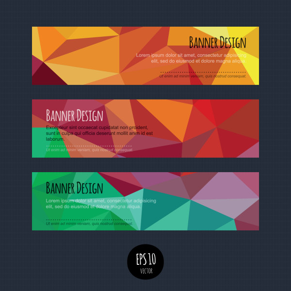 Colorful geometric shapes vector banners 04 Geometric Shapes Geometric Shape geometric colorful banners banner   