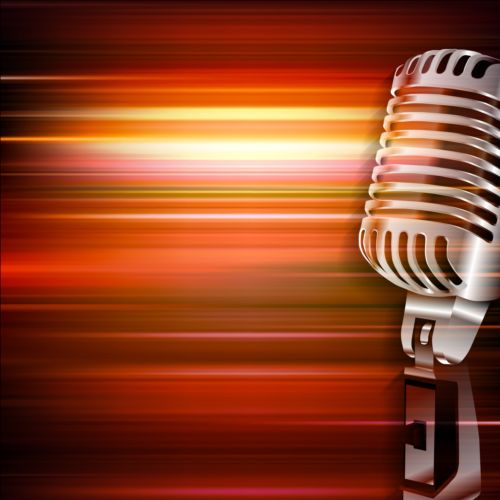 Abstract music background with microphone vector music microphone background abstract   