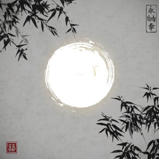 Bamboo chinese wash painting vector 12 wash painting chinese bamboo   