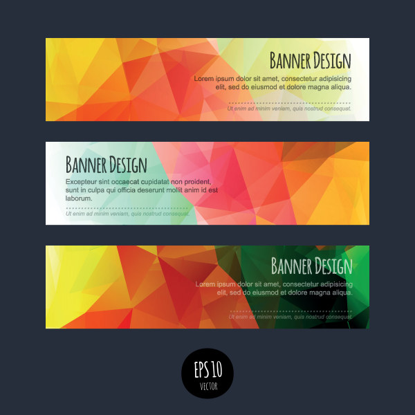 Colorful geometric shapes vector banners 02 Geometric Shapes Geometric Shape geometric colorful banners banner   