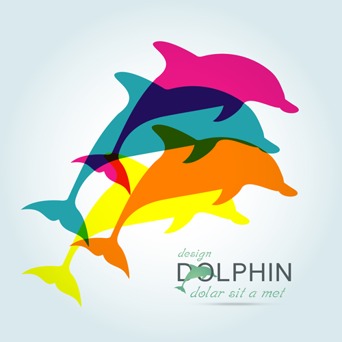 Creative dolphin vector backgrounds 06 dolphin creative backgrounds   