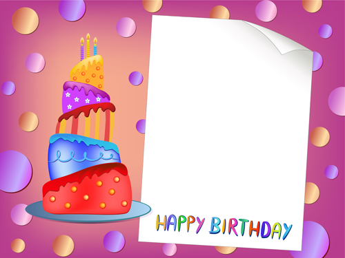 Blank paper with birthday card vector 01 paper card blank birthday   