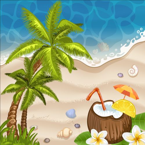 Beach with sea and summer holiday background 02 summer sea holiday beach background   