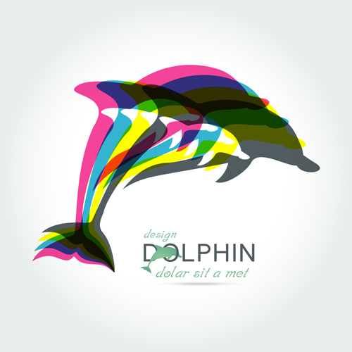 Creative dolphin vector backgrounds 05 dolphin creative backgrounds   