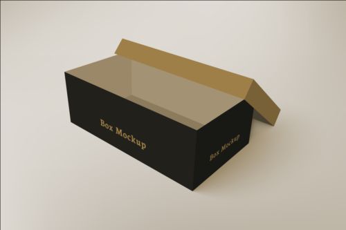 Shoes product packaging box vector design 02 shoes product packaging box   