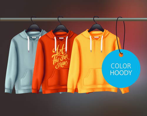 Colored hoody design template vector template Hoody design colored   