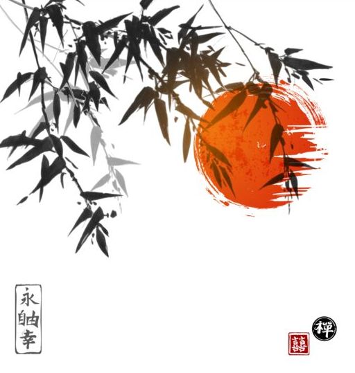 Bamboo chinese wash painting vector 09 wash painting chinese bamboo   