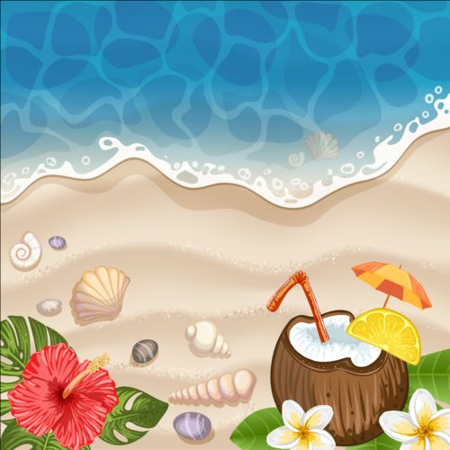 Beach with sea and summer holiday background 01 summer sea holiday beach background   