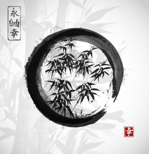 Bamboo chinese wash painting vector 07 wash painting chinese bamboo   