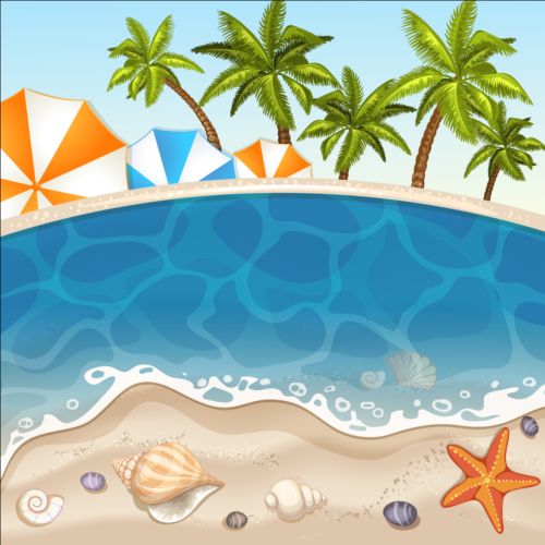 Beach with sea and summer holiday background 08 summer sea holiday beach background   