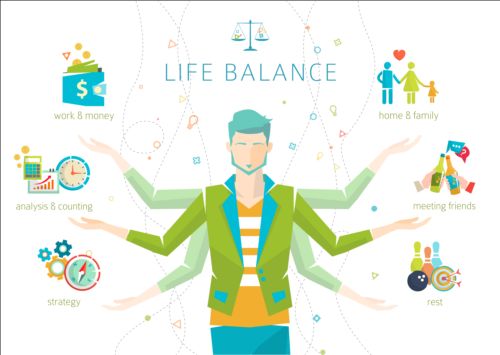 Work and life balance vector template 07 work template life Balance   