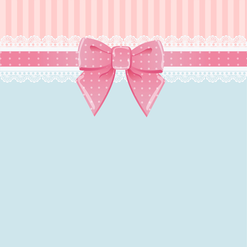 Beautiful bow card with lace vector 03 lace card bow beautiful   