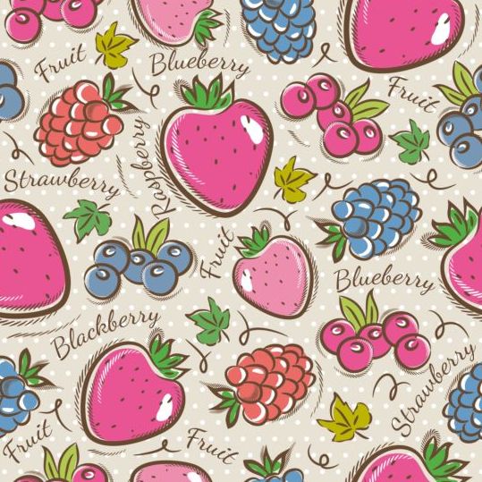 Fruits hand drawn vector seamless pattern 10 seamless pattern hand fruits drawn   