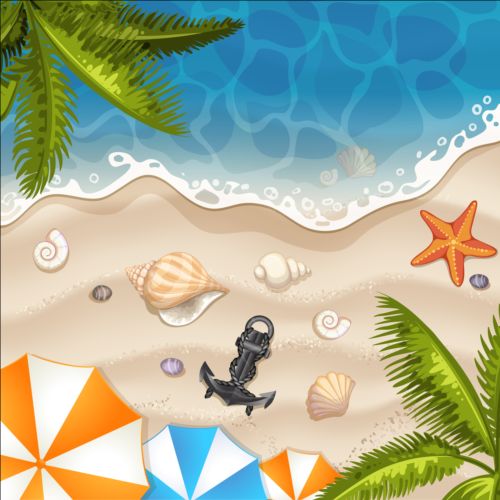 Beach with sea and summer holiday background 05 summer sea holiday beach background   