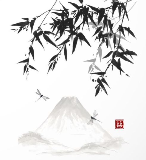 Bamboo chinese wash painting vector 02 wash painting chinese bamboo   