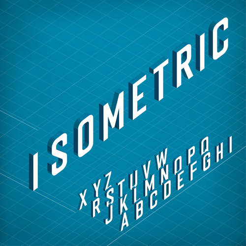 Set of 3D Isometric Alphabet Vector 06 isometric alphabet   