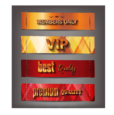 Vintage style VIP banners vector material 02 vip Vintage Style vintage banners banner   