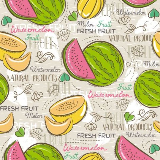 Fruits hand drawn vector seamless pattern 15 seamless pattern hand fruits drawn   