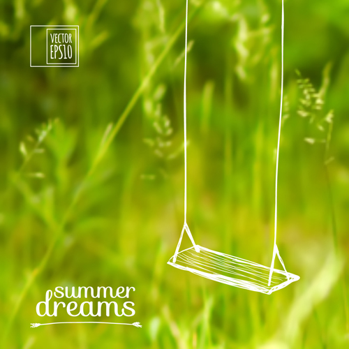 Summer dreams creative background vector summer dreams creative   