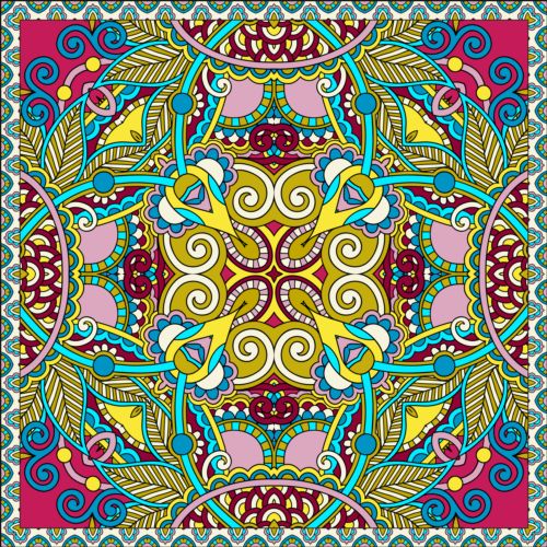 Scarf kerchief seamless pattern vector 16 seamless scarf pattern kerchief   