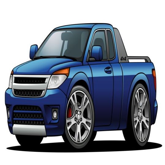 Pickup car design vector 01 Pickup car   