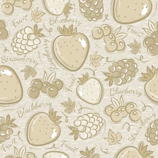 Fruits hand drawn vector seamless pattern 11 seamless pattern hand fruits drawn   