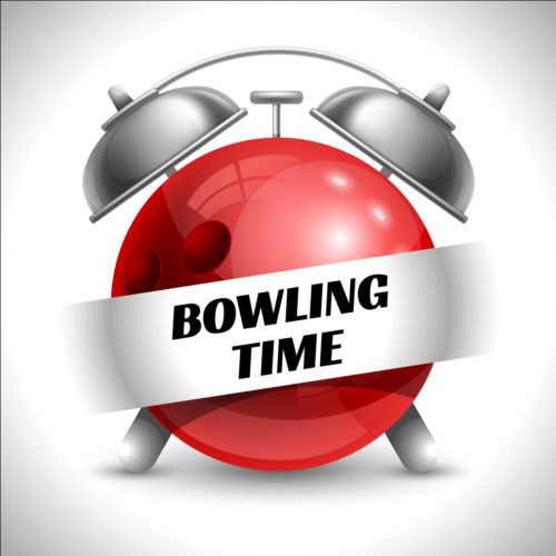 Clock with bowling vector clock bowling   