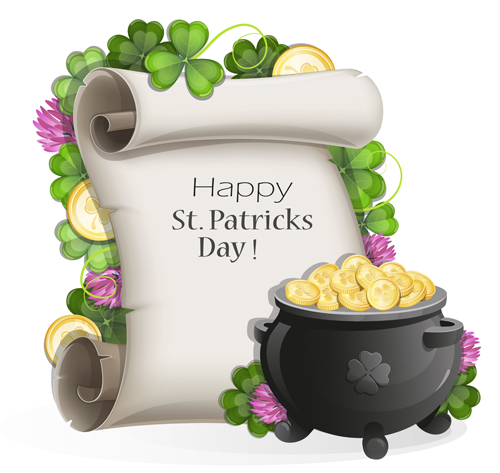 Happy st.patrick day background vectors 04 st.patrick day happy   