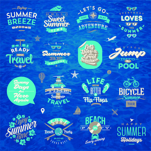 Travel summer holiday labels set vector 04 travel summer labels label holiday   