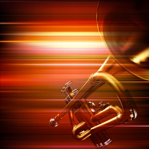 Abstract music background with trumpet vector trumpet music background abstract   