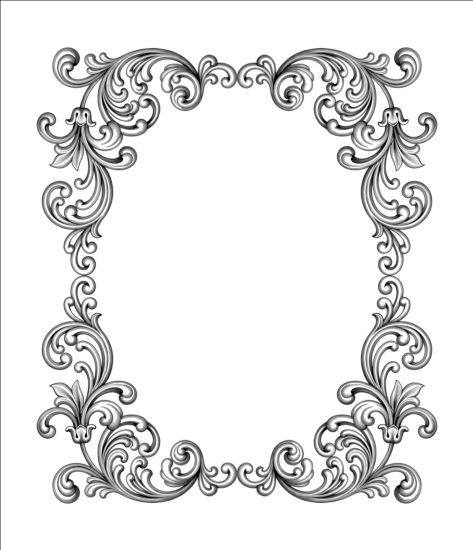 Baroque scroll frame vector scroll frame baroque   