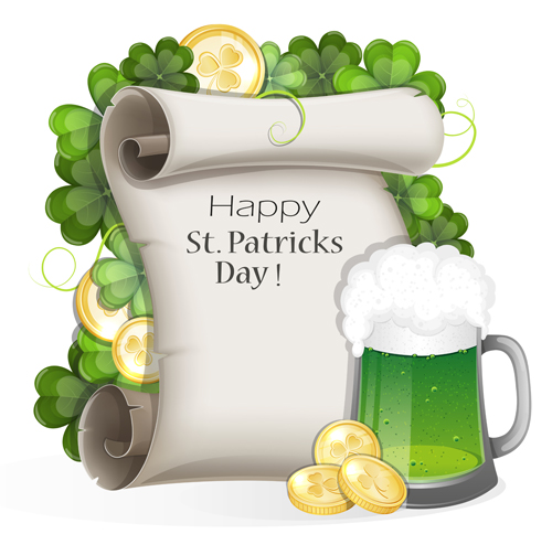 Happy st.patrick day background vectors 02 st.patrick day happy   