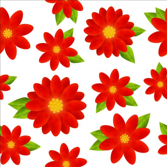 Seamless pattern with red flowers seamless red pattern flowers   