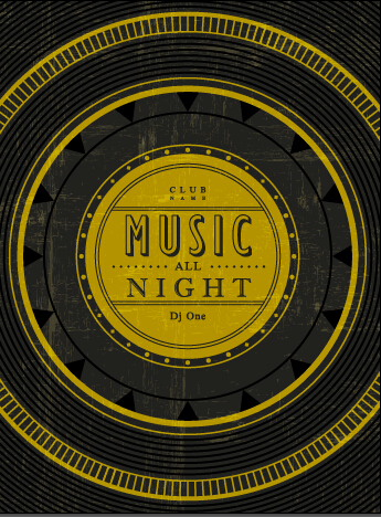 Retro music concert flyer cover design vector 04 Retro font music flyer cover   